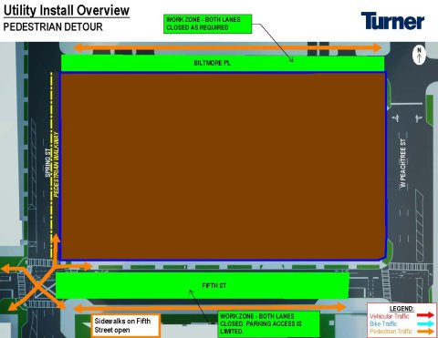 Tech Square Phase 3 - Utility Plan Pedestrian Impact as of May 20