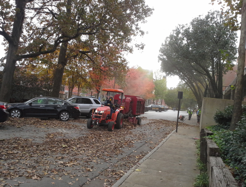 Landscape Workers Using Leaf-Vac Landscape Workers Using Leaf-Vac