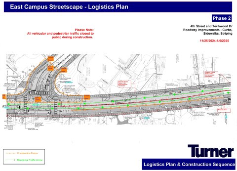 East Campus Streetscape Final Phase Logistics Map
